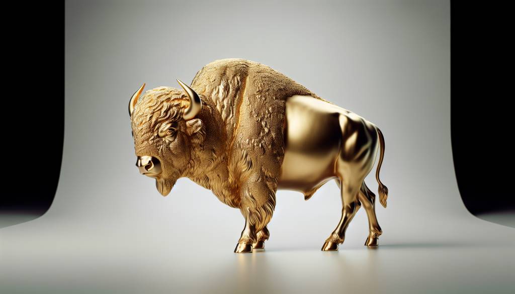Buffalo américain en or 24 carats : design et pureté à l'honneur