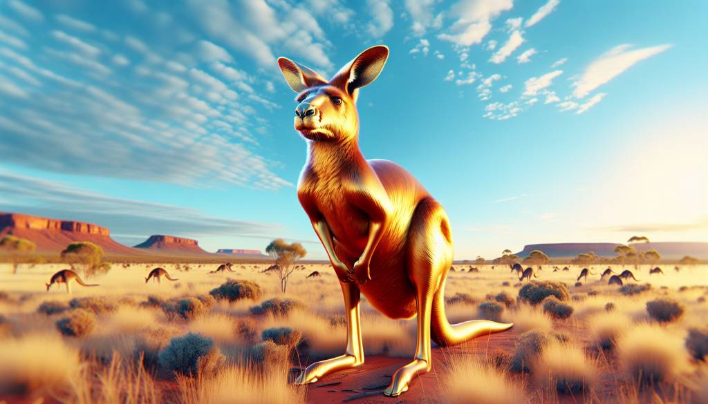 Kangourou australien : une pièce en or symbole de l'Australie et de sa faune